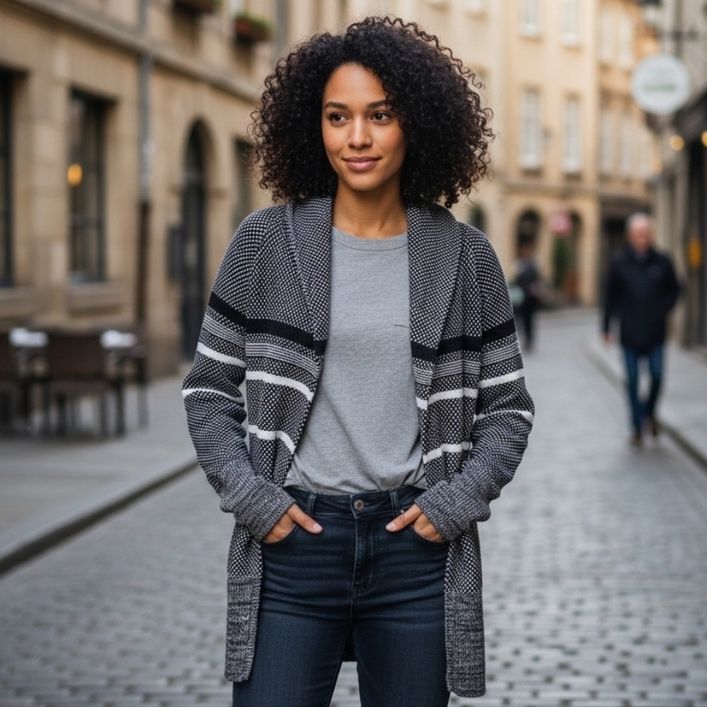 Ivivva Lululemon Women's Grey Feelin Toasty Wrap Cardigan Size S (Girl 14)